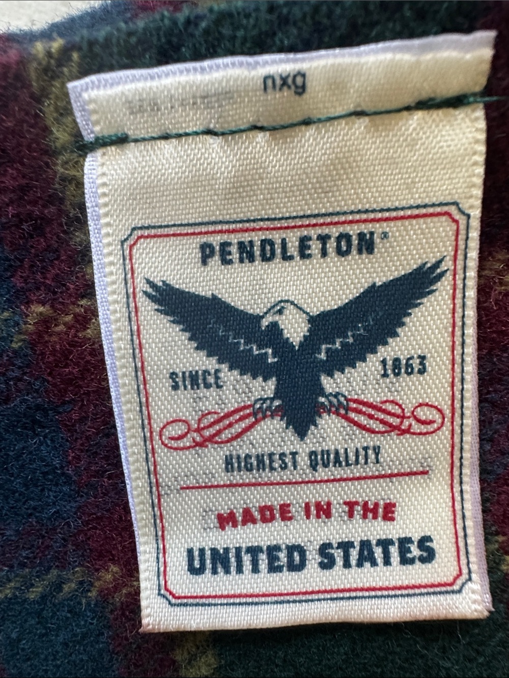 Pendleton Plaid Wool Throw Blanket - Picture 2 of 6